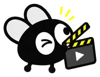 Mascota Fly con claqueta de video