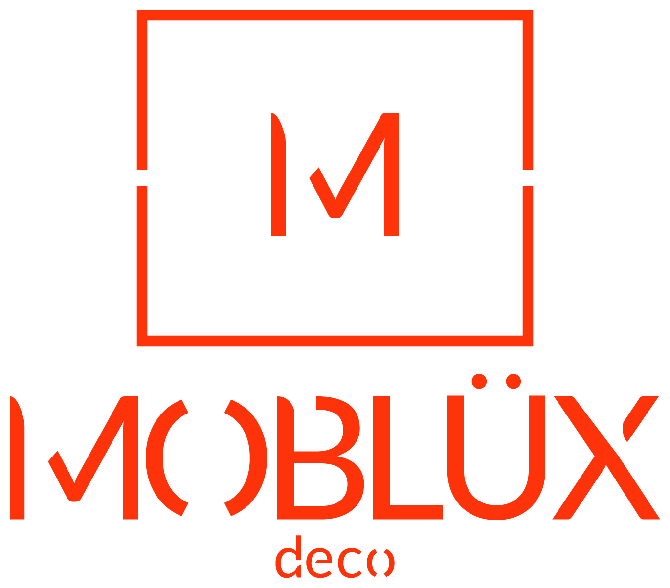 Logotipo Moblüx Deco - Diseñado por Fly Comunicación